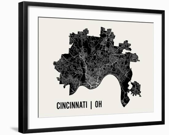 Cincinnati-Mr City Printing-Framed Art Print