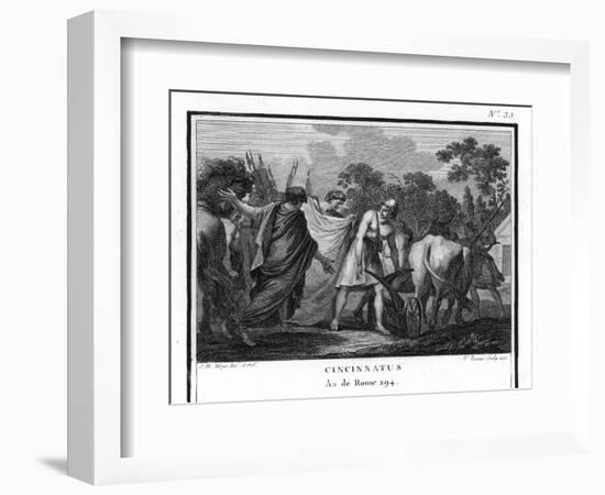 Cincinnatus is Called from the Plow to Serve as Consul-Augustyn Mirys-Framed Photographic Print