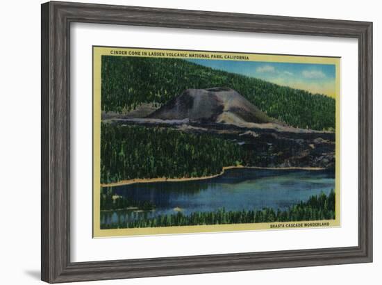 Cinder Cone in Lassen Volcanic National Park - Mt. Lassen-Lantern Press-Framed Art Print