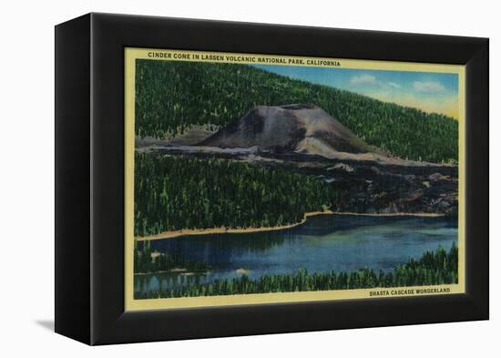 Cinder Cone in Lassen Volcanic National Park - Mt. Lassen-Lantern Press-Framed Stretched Canvas