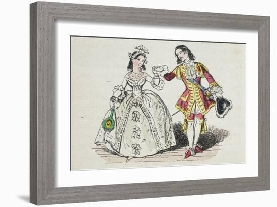 Cinderella and Prince-Theodor Hosemann-Framed Giclee Print