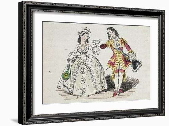 Cinderella and Prince-Theodor Hosemann-Framed Giclee Print