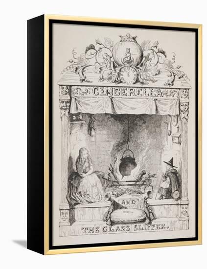 Cinderella and the Glass Slipper-George Cruikshank-Framed Premier Image Canvas