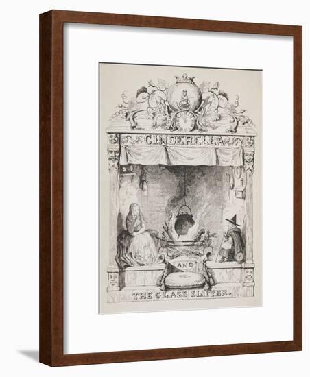 Cinderella and the Glass Slipper-George Cruikshank-Framed Premium Giclee Print