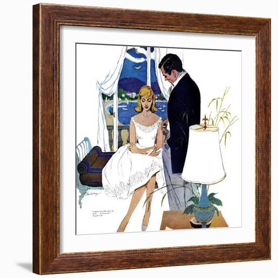 Cinderella Dress  - Saturday Evening Post "Leading Ladies", September 17, 1960 pg.22-Lynn Buckham-Framed Giclee Print