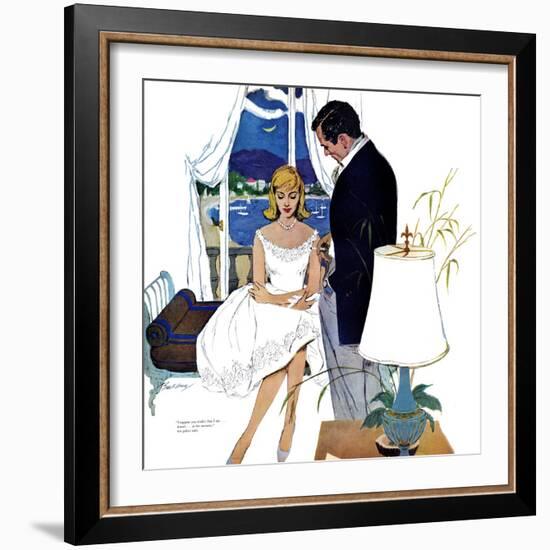 Cinderella Dress  - Saturday Evening Post "Leading Ladies", September 17, 1960 pg.22-Lynn Buckham-Framed Giclee Print