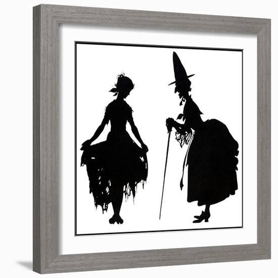 Cinderella Greeting Her Evil Stepmother, 1919-Arthur Rackham-Framed Giclee Print