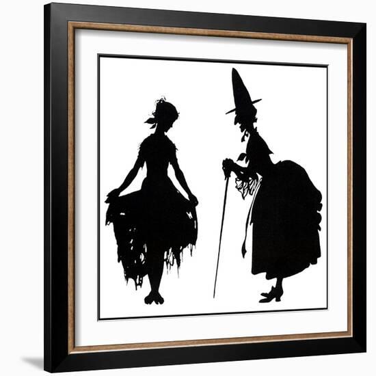 Cinderella Greeting Her Evil Stepmother, 1919-Arthur Rackham-Framed Giclee Print