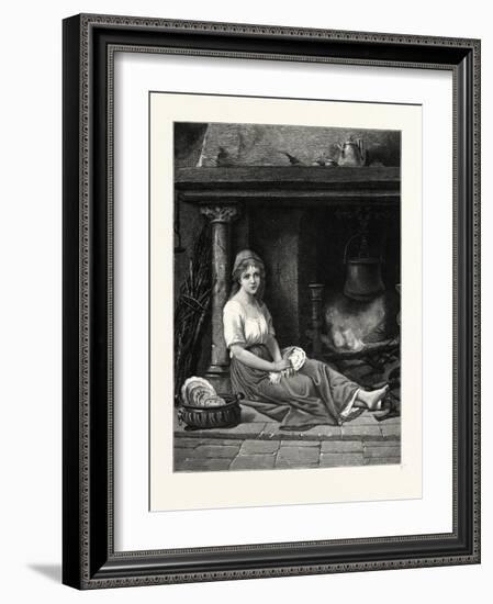 Cinderella in the Corner. after Bertrand. Cinderella-null-Framed Giclee Print