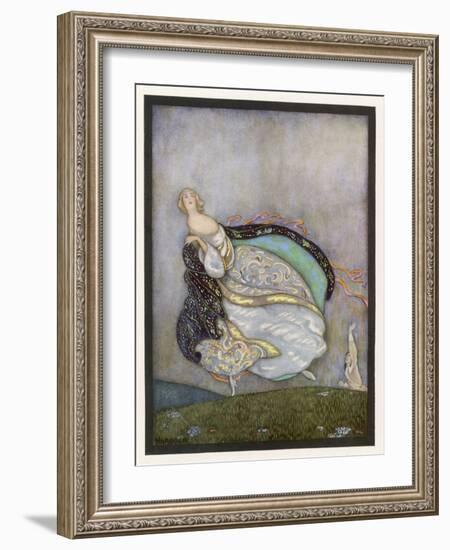 Cinderella Runs Away from the Ball and the Prince-Jennie Harbour-Framed Art Print