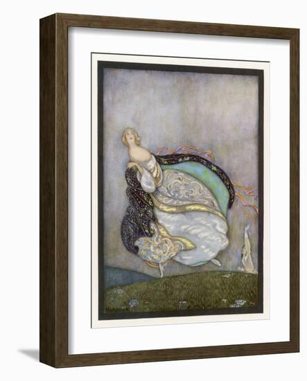 Cinderella Runs Away from the Ball and the Prince-Jennie Harbour-Framed Art Print