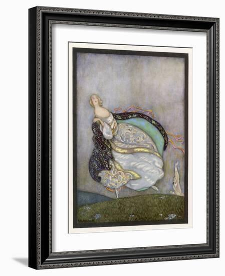 Cinderella Runs Away from the Ball and the Prince-Jennie Harbour-Framed Art Print