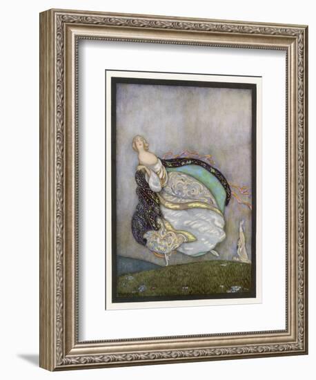 Cinderella Runs Away from the Ball and the Prince-Jennie Harbour-Framed Art Print