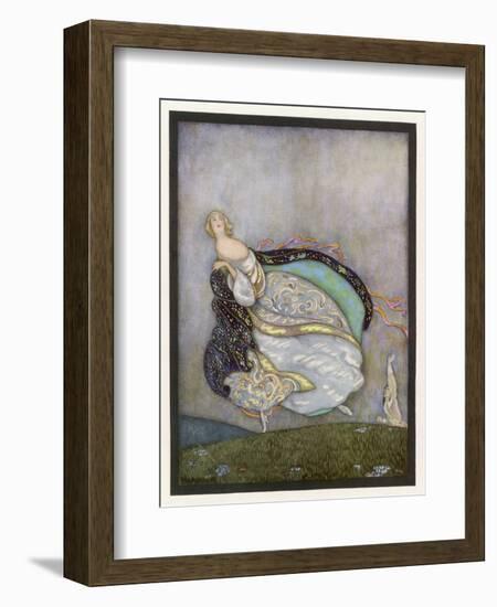 Cinderella Runs Away from the Ball and the Prince-Jennie Harbour-Framed Art Print