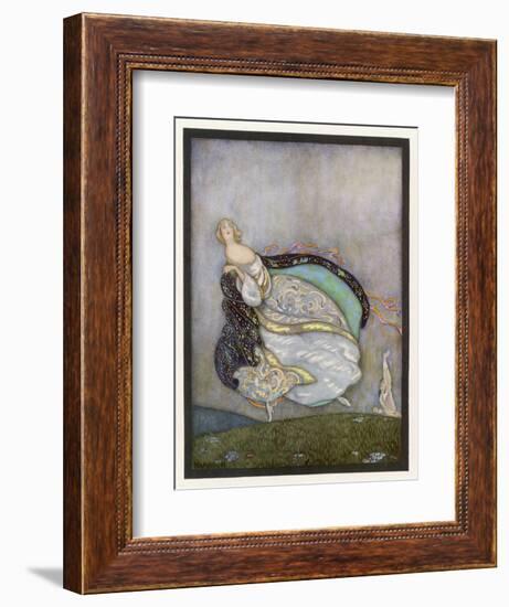 Cinderella Runs Away from the Ball and the Prince-Jennie Harbour-Framed Art Print