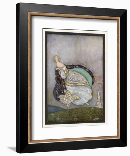 Cinderella Runs Away from the Ball and the Prince-Jennie Harbour-Framed Art Print