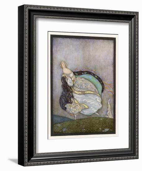 Cinderella Runs Away from the Ball and the Prince-Jennie Harbour-Framed Art Print