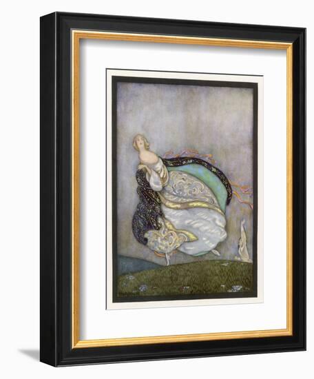 Cinderella Runs Away from the Ball and the Prince-Jennie Harbour-Framed Art Print