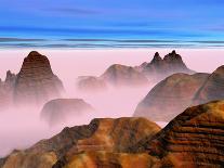 Mist over Rock Formations-Cindy Kassab-Photographic Print