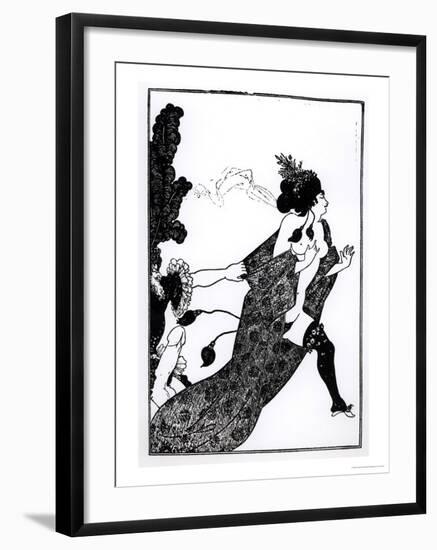 Cinesias Entreating Myrrhina to Coition, Illustration from Lysistrata by Aristophanes 1896-Aubrey Beardsley-Framed Giclee Print