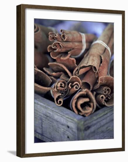 Cinnamon Sticks at the Market, Lesser Antilles, French West Indies-Yadid Levy-Framed Photographic Print