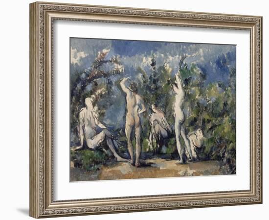 Cinq baigneurs-Paul Cézanne-Framed Giclee Print