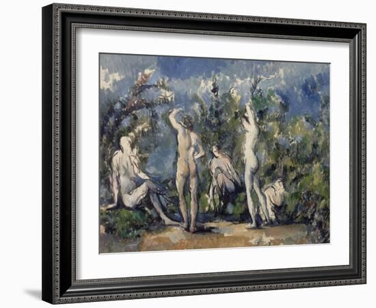 Cinq baigneurs-Paul Cézanne-Framed Giclee Print