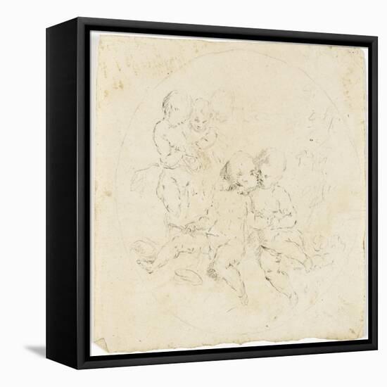 Cinq enfants nus-Arnould de Vuez-Framed Premier Image Canvas