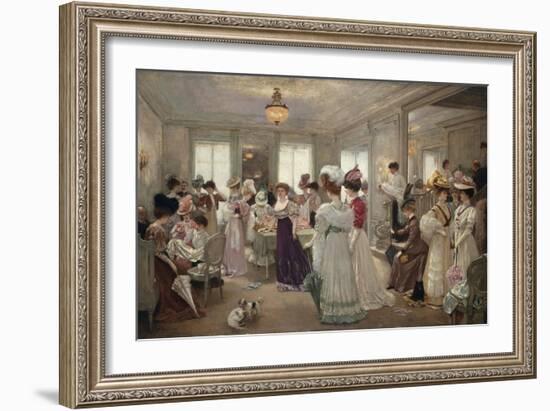 Cinq Heures Chez Le Couturier Paquin-Henri Gervex-Framed Giclee Print