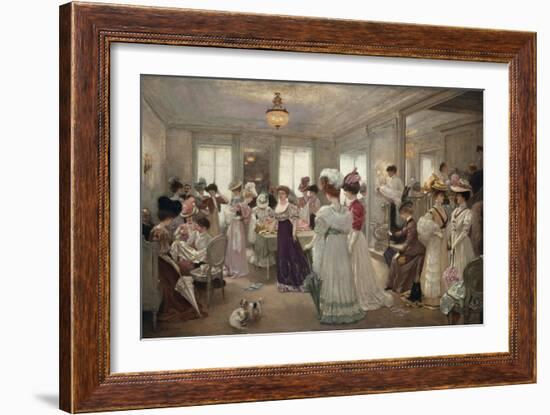 Cinq Heures Chez Le Couturier Paquin-Henri Gervex-Framed Giclee Print