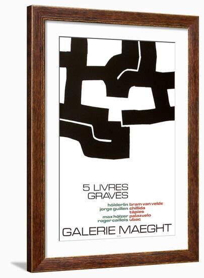 Cinq Livres Graves-Eduardo Chillida-Framed Collectable Print