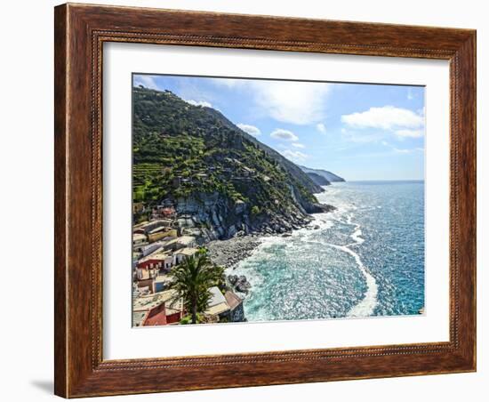 Cinque Terre Coast Line-Markus Bleichner-Framed Art Print