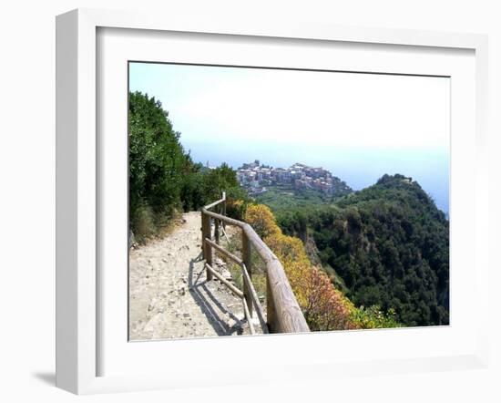 Cinque Terre Corniglia From the Trail-Marilyn Dunlap-Framed Art Print