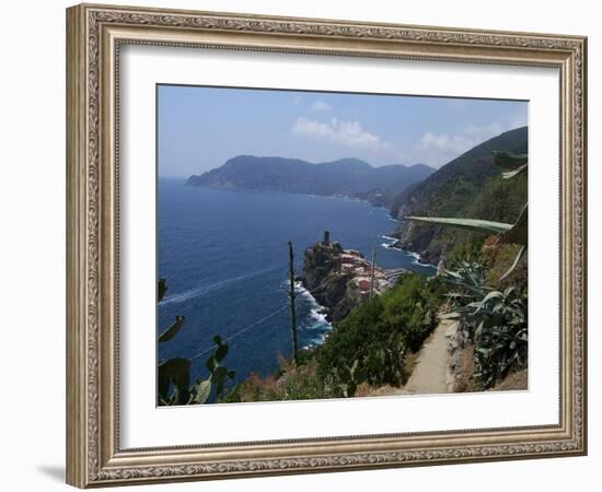 Cinque Terre Italy Vernazza-Marilyn Dunlap-Framed Art Print