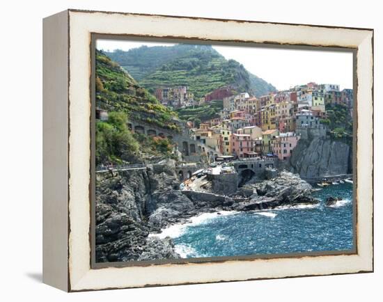 Cinque Terre Manarola-Marilyn Dunlap-Framed Stretched Canvas