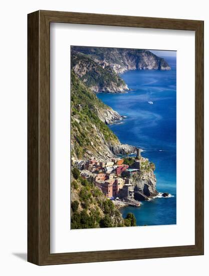 Cinque Terre Towns on the Cliffs, Italy-George Oze-Framed Photographic Print