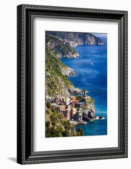 Cinque Terre Towns on the Cliffs, Italy-George Oze-Framed Photographic Print