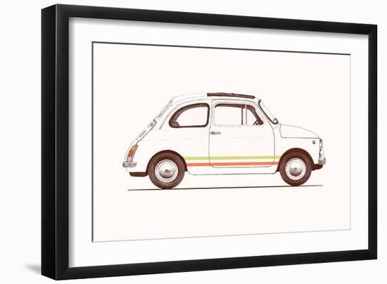 Cinquecento, 2023 (Pencil and Digital)-Florent Bodart-Framed Giclee Print