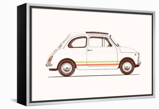 Cinquecento, 2023 (Pencil and Digital)-Florent Bodart-Framed Premier Image Canvas