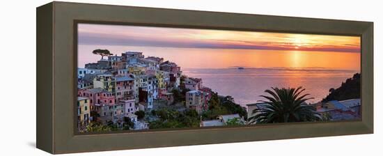 Cinqueterra Sunset-Steven Boone-Framed Premier Image Canvas