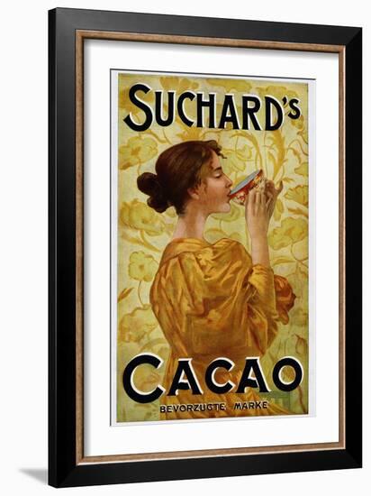 Circa 1905 Belgian Poster for Suchard's Cacao-null-Framed Premium Giclee Print