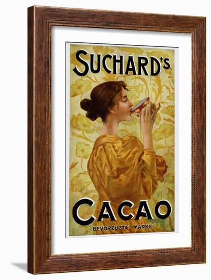 Circa 1905 Belgian Poster for Suchard's Cacao-null-Framed Giclee Print