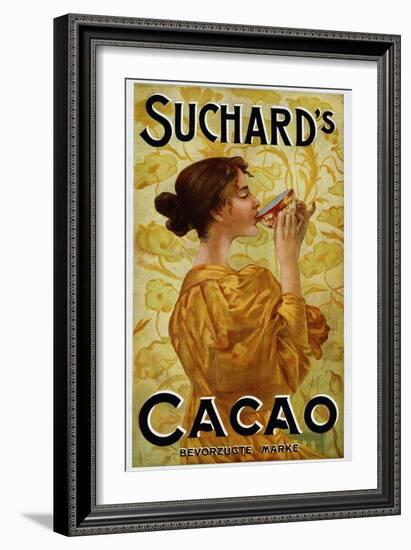 Circa 1905 Belgian Poster for Suchard's Cacao-null-Framed Giclee Print