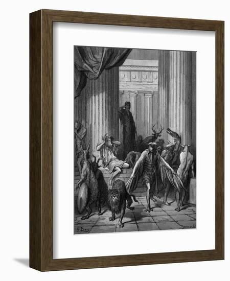 Circa Turning Men into Beasts-Gustave Doré-Framed Photographic Print