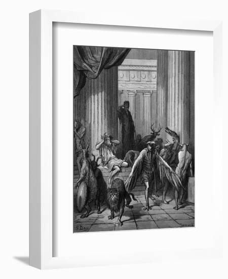 Circa Turning Men into Beasts-Gustave Doré-Framed Photographic Print