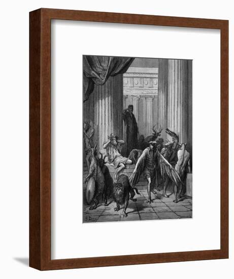 Circa Turning Men into Beasts-Gustave Doré-Framed Photographic Print