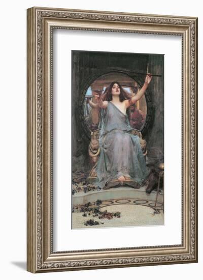 Circe Offering the Cup to Odusseus-J^W^ Waterhouse-Framed Art Print