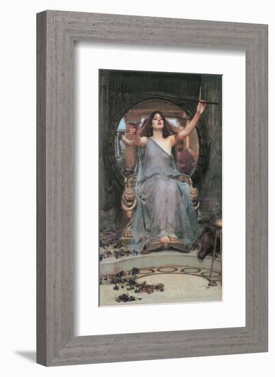 Circe Offering the Cup to Odusseus-J^W^ Waterhouse-Framed Art Print