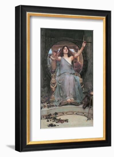 Circe Offering the Cup to Odusseus-J^W^ Waterhouse-Framed Art Print