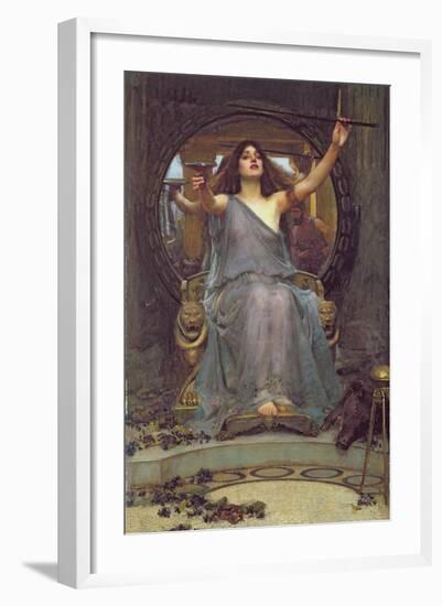 Circe Offering the Cup to Ulysses, 1891-John William Waterhouse-Framed Giclee Print